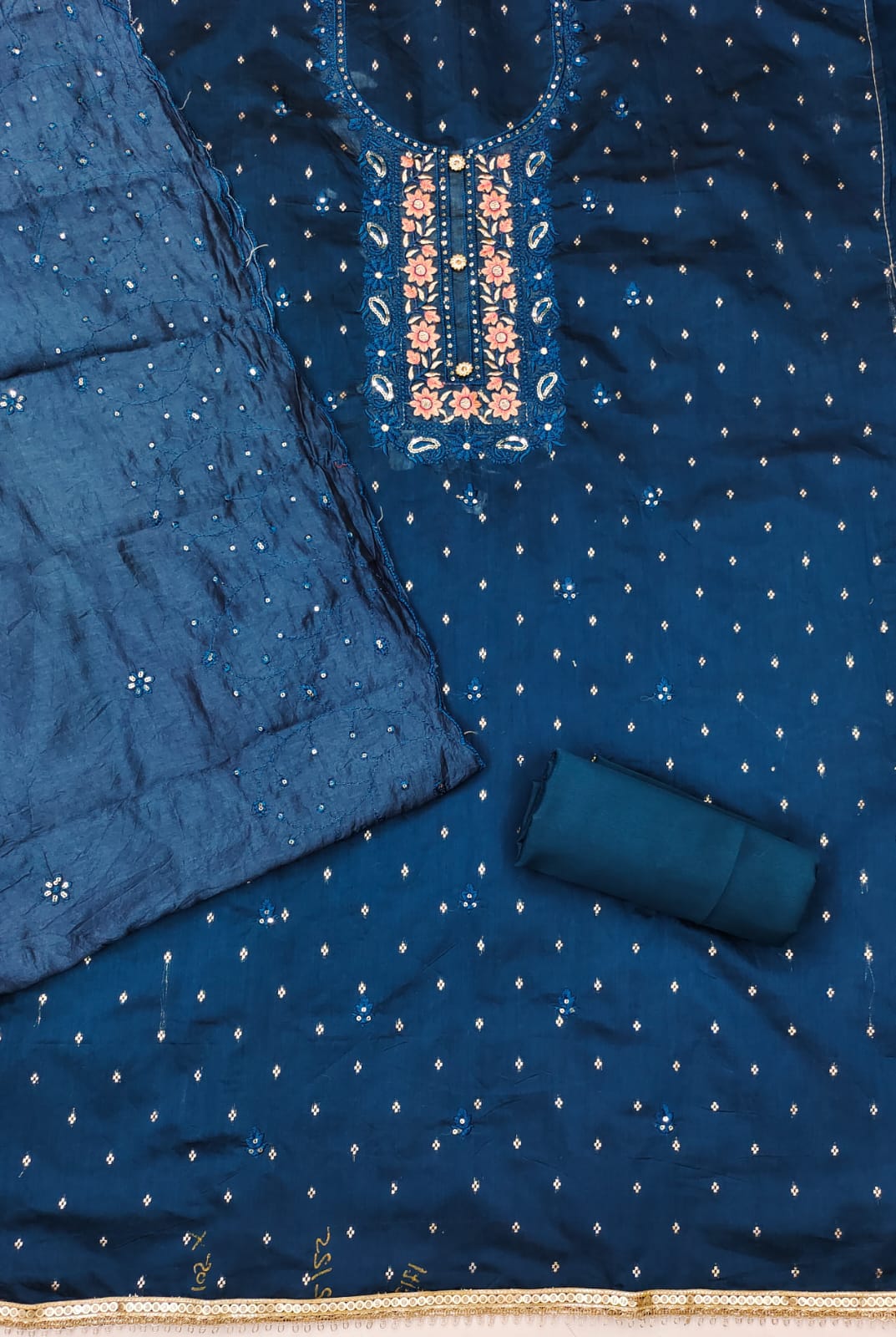 Embroidered Unstitched Suit Set - A1001