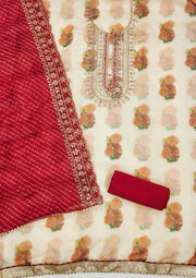 Embroidered Unstitched Suit Set - Bahurani