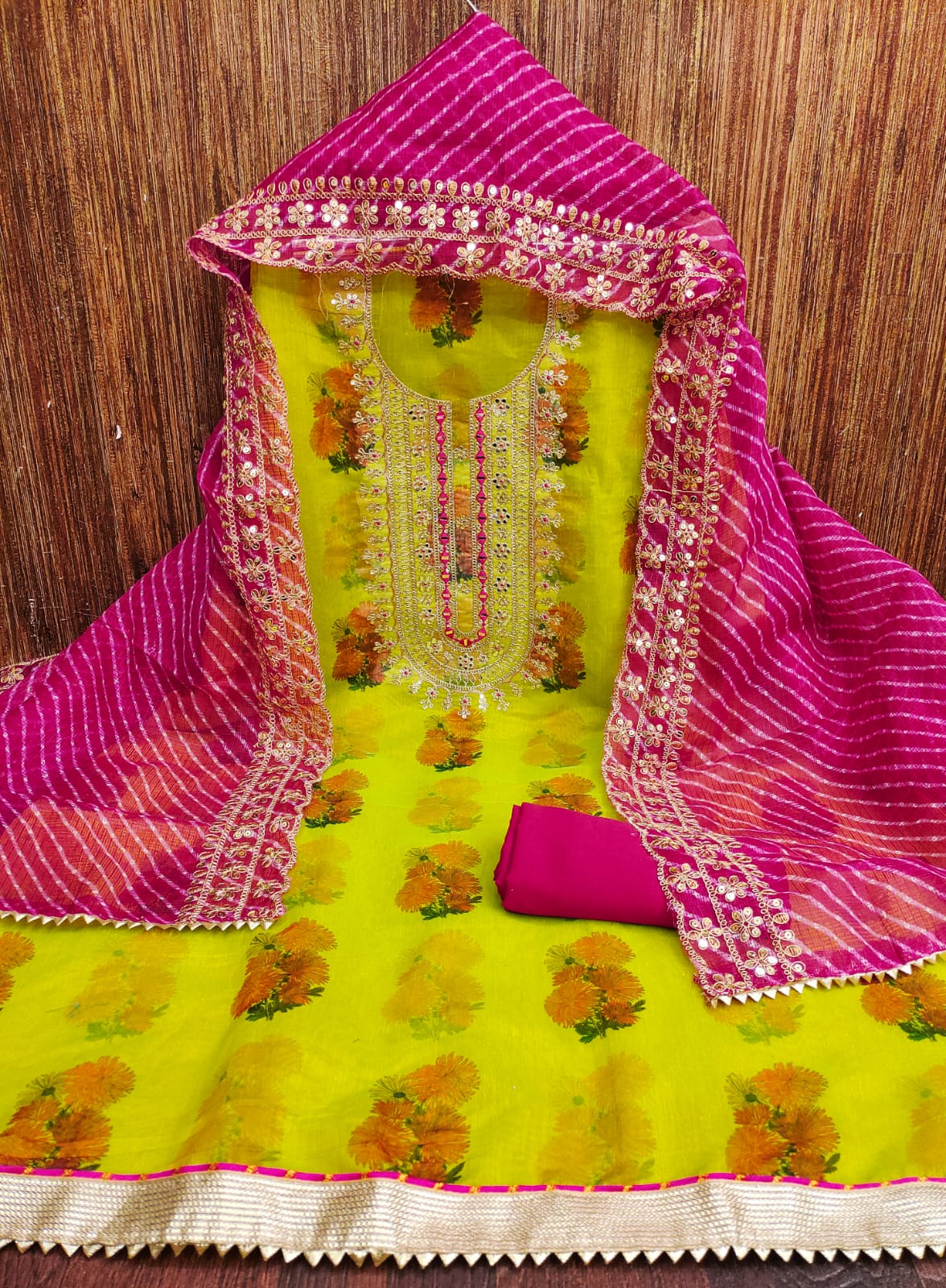 Embroidered Unstitched Suit Set - Bahurani