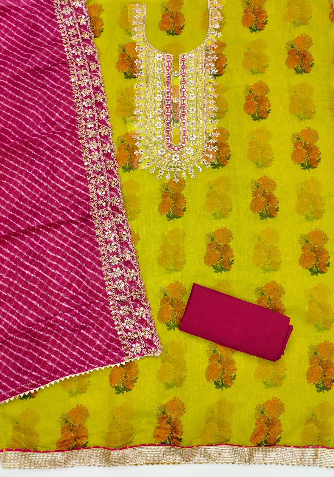 Embroidered Unstitched Suit Set - Bahurani