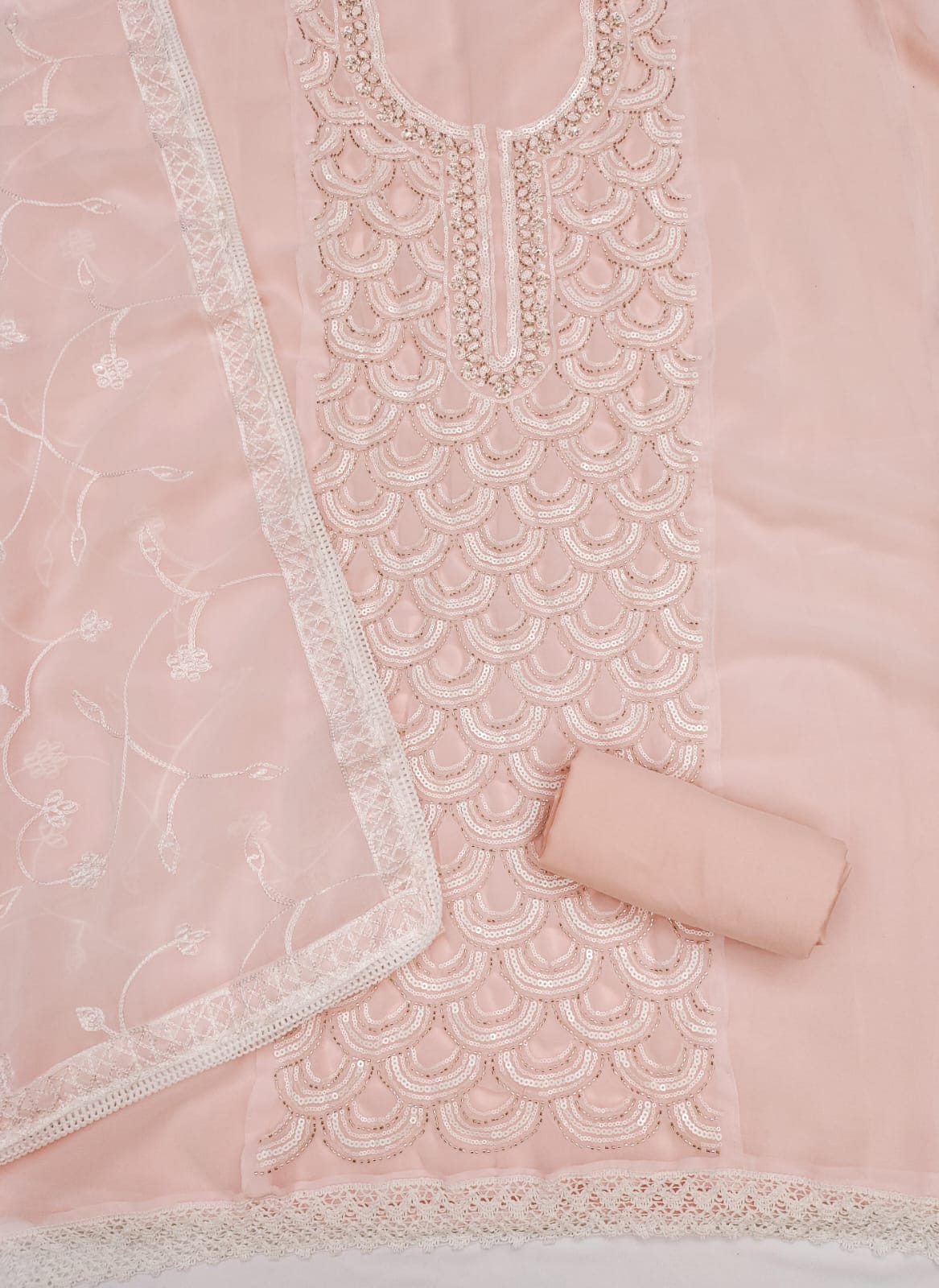 Georgette Embroidered Unstitched Suit Set -A1003