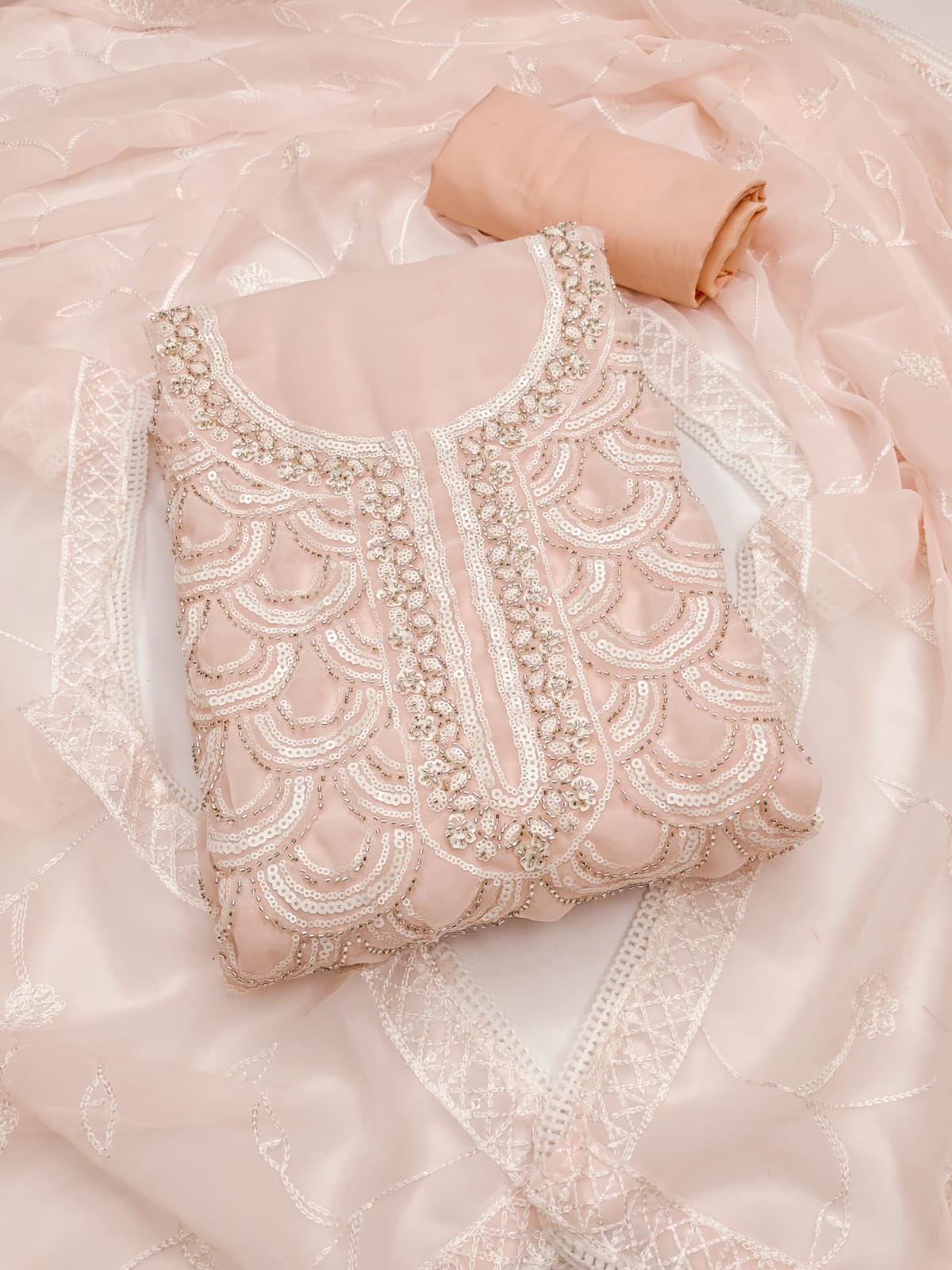 Georgette Embroidered Unstitched Suit Set -A1003