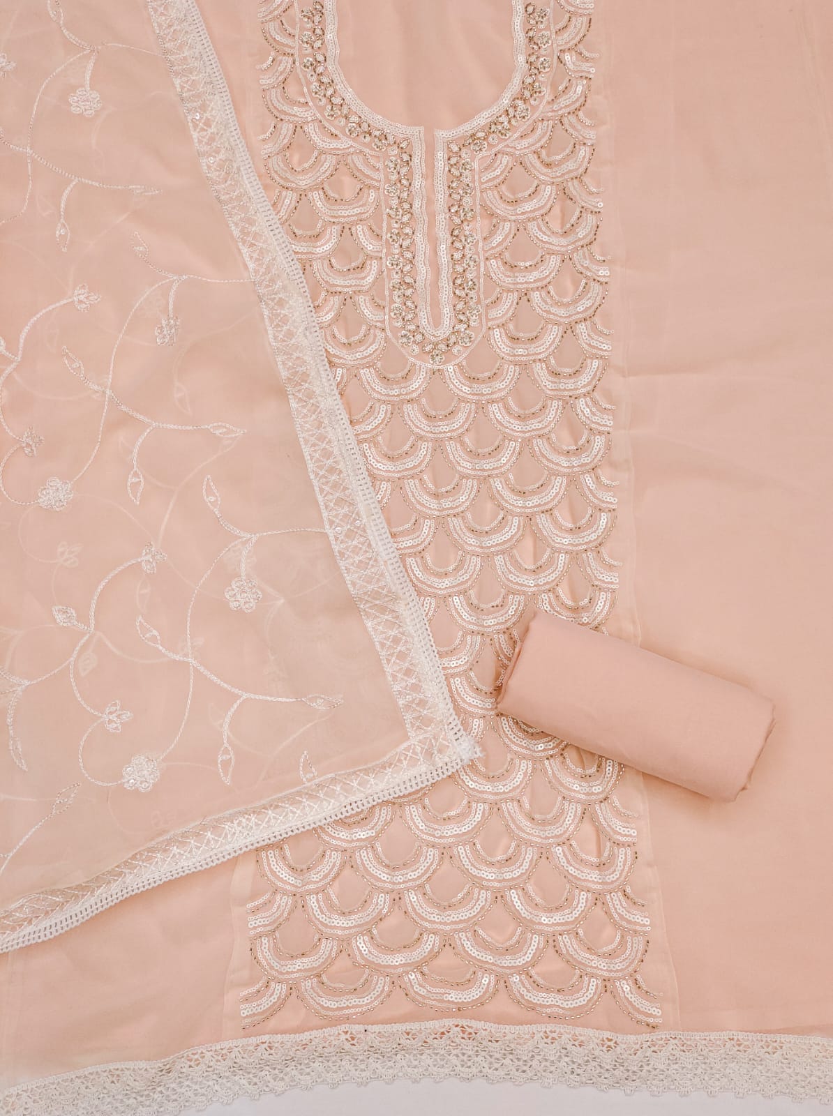 Georgette Embroidered Unstitched Suit Set -A1003