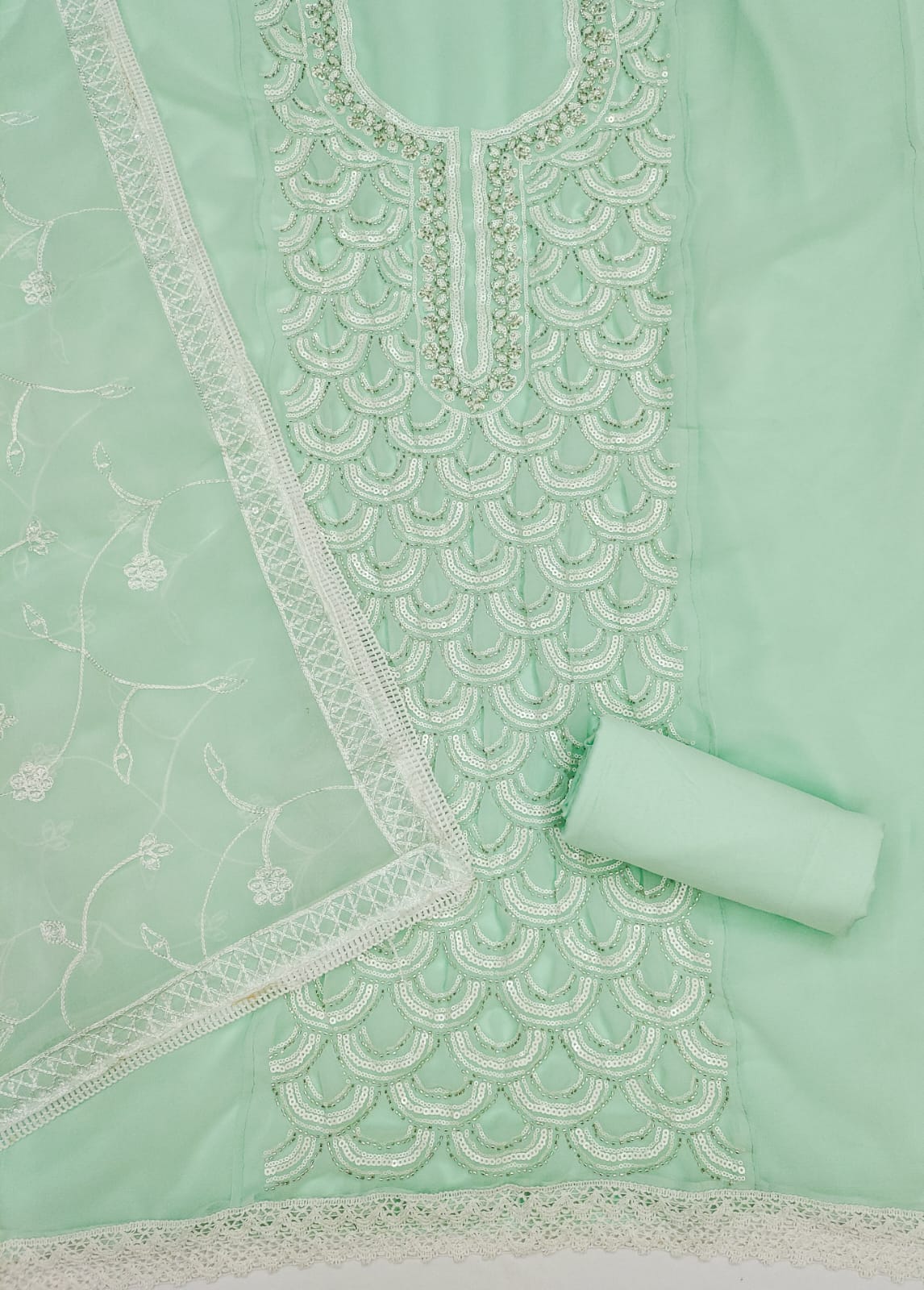 Georgette Embroidered Unstitched Suit Set -A1003
