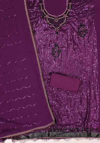 Unstitched Dress Material Set with Exquisite Embroidery