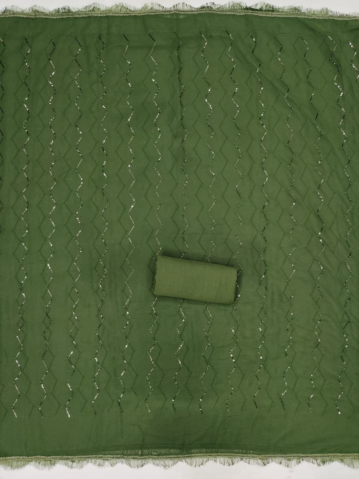 Unstitched Dress Material Set with Exquisite Embroidery