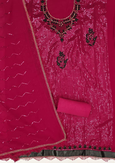 Unstitched Dress Material Set with Exquisite Embroidery