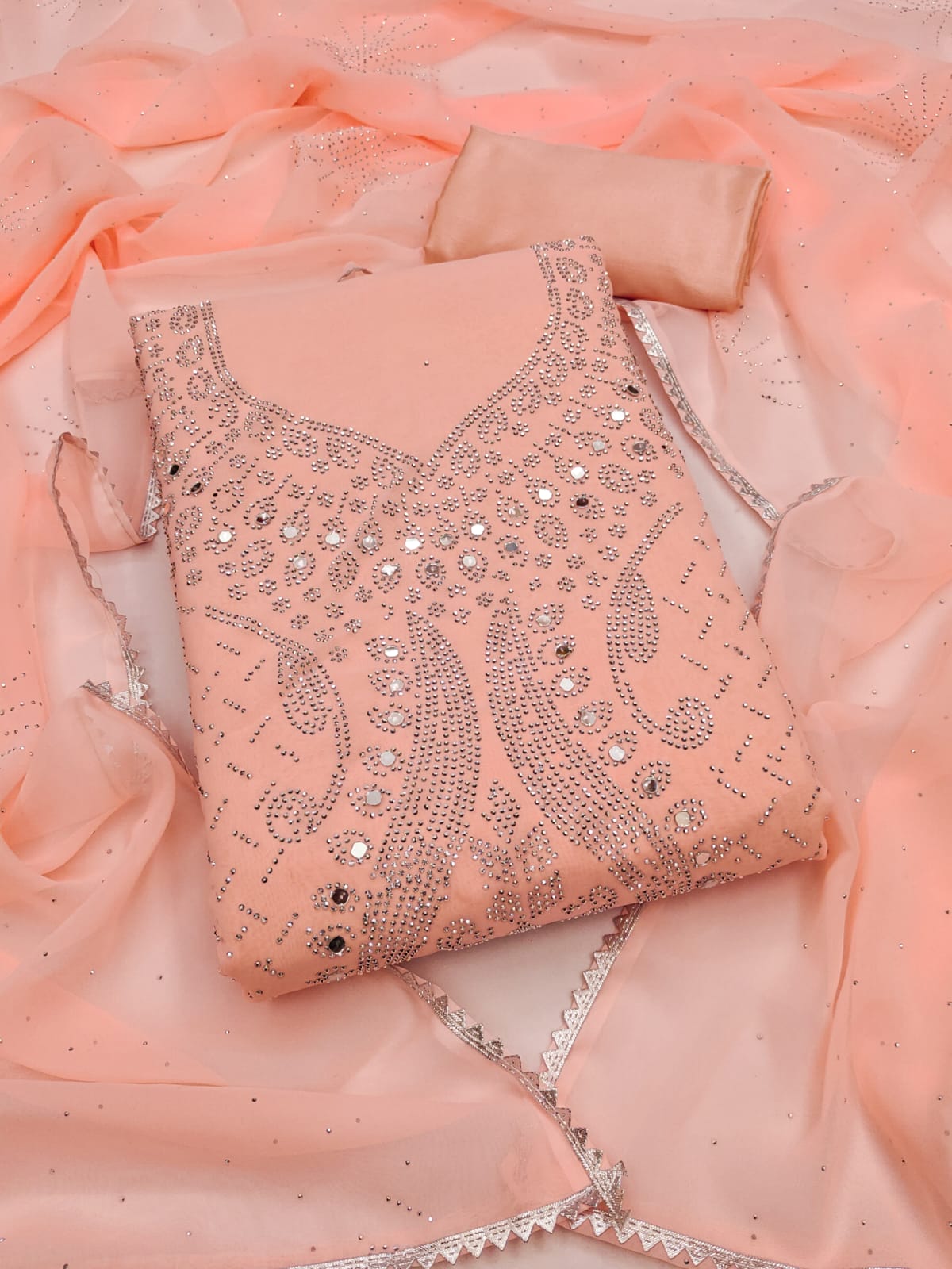 Ensemble with Swarovski Diamond Work ✨