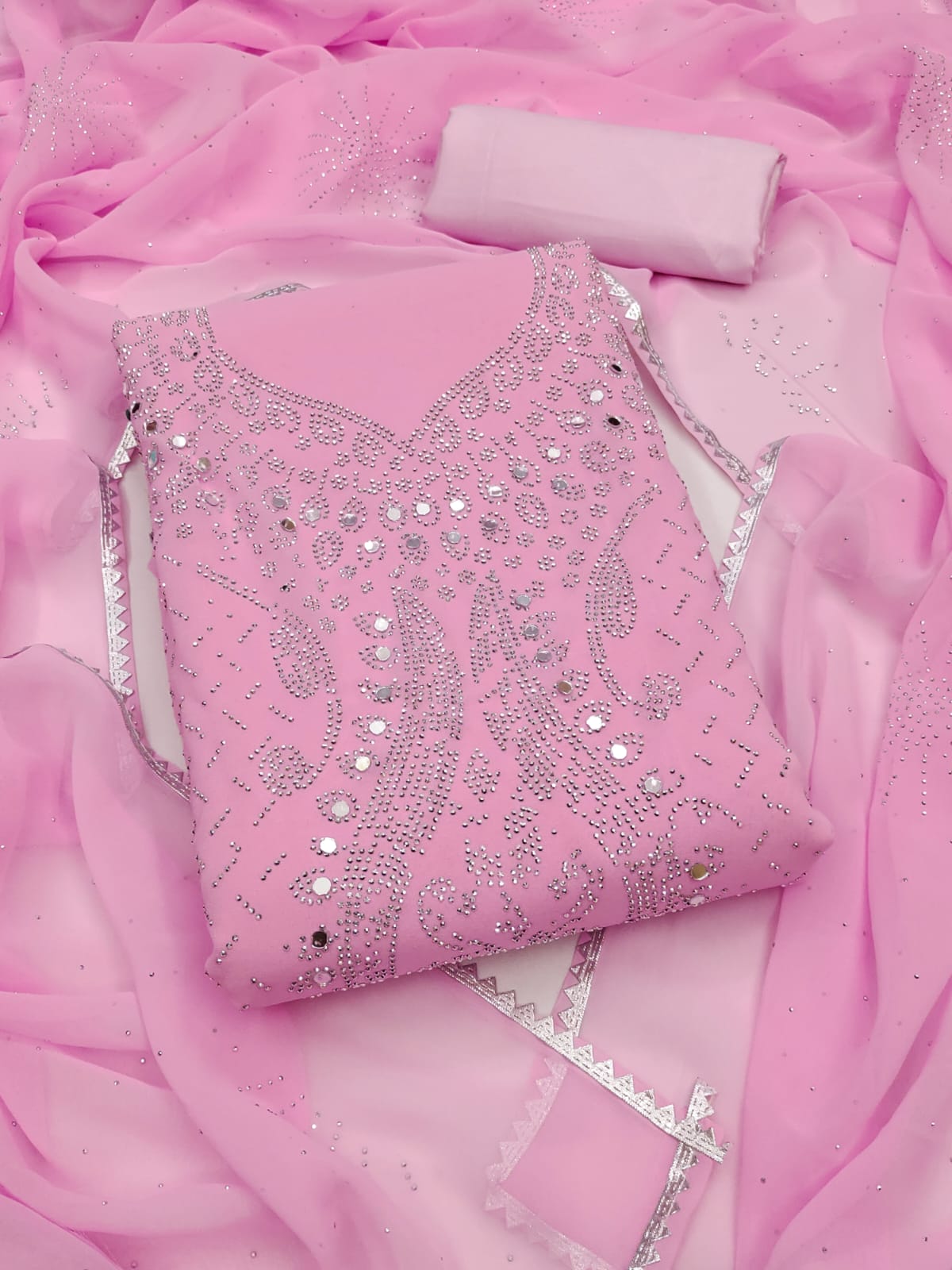 Ensemble with Swarovski Diamond Work ✨