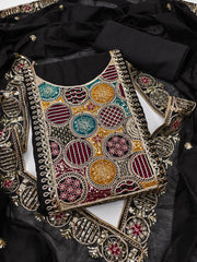 Silk Embroidered Suit Set with Sequins Work