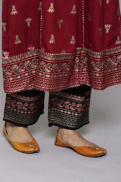 Women Viscose Rayon Kurta Pant Dupatta Set