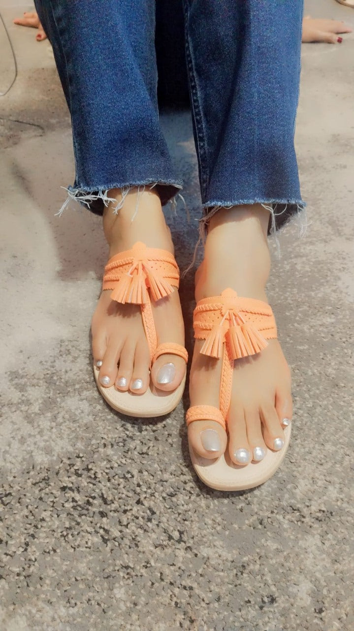 Tassel Kolhapuri – Handcrafted Vibrance with Double Layer Sole