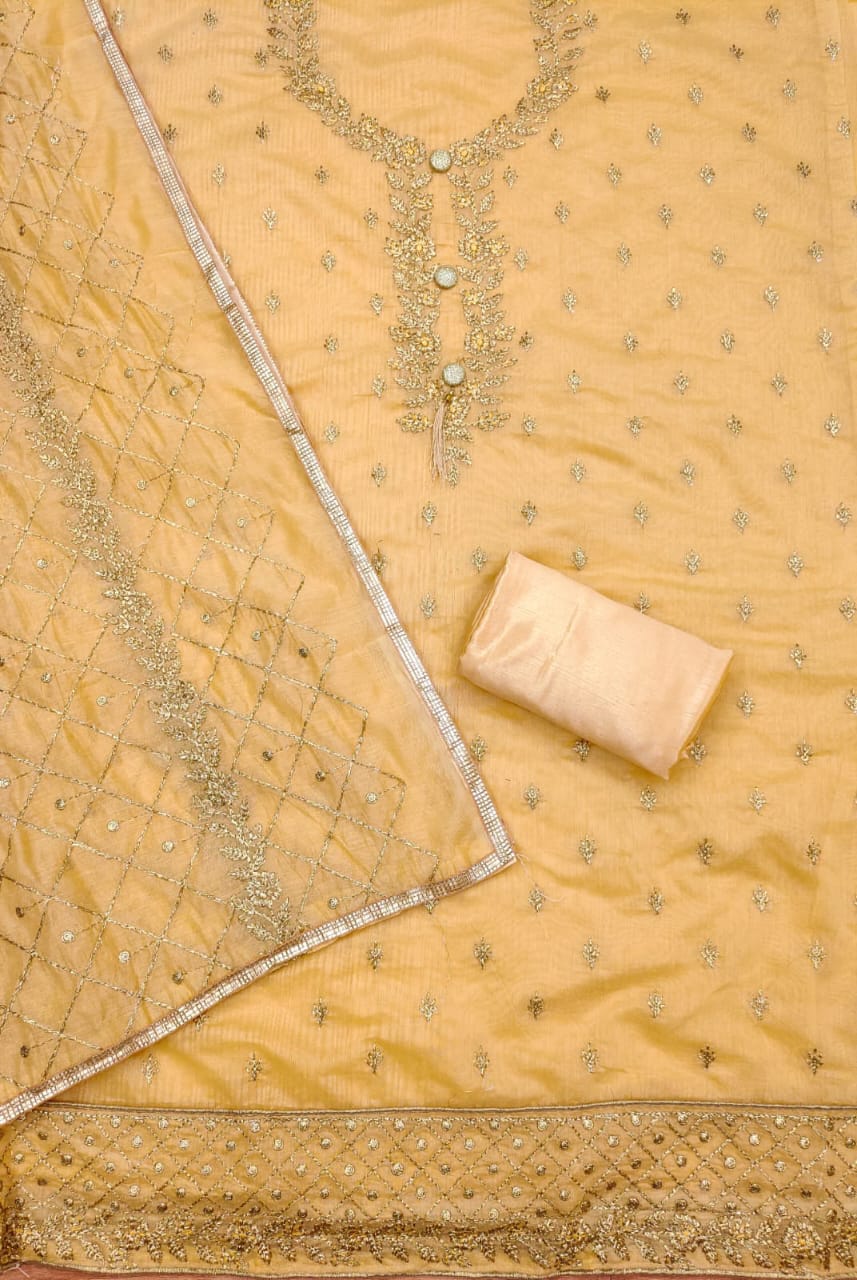 Suit Set with Zari Work & Dupatta