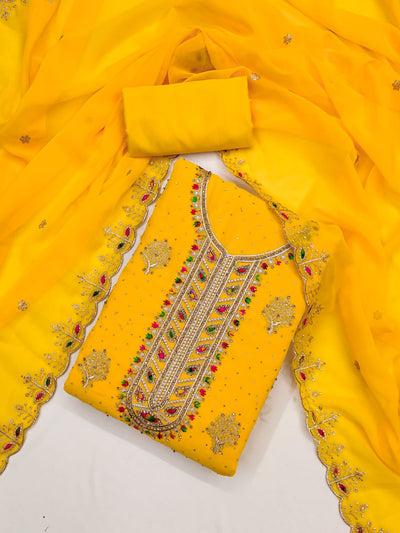 Zari Embroidery and Diamond Accents