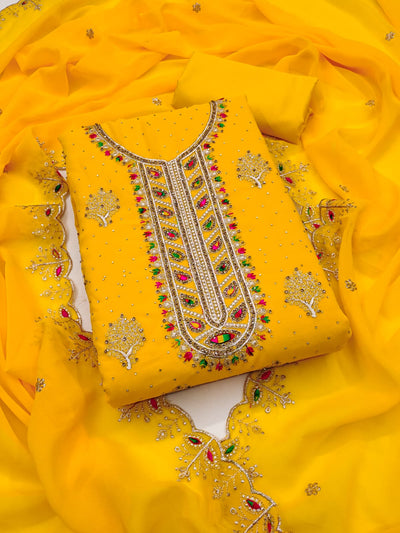 Zari Embroidery and Diamond Accents