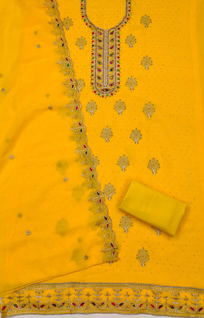 Zari Embroidery and Diamond Accents