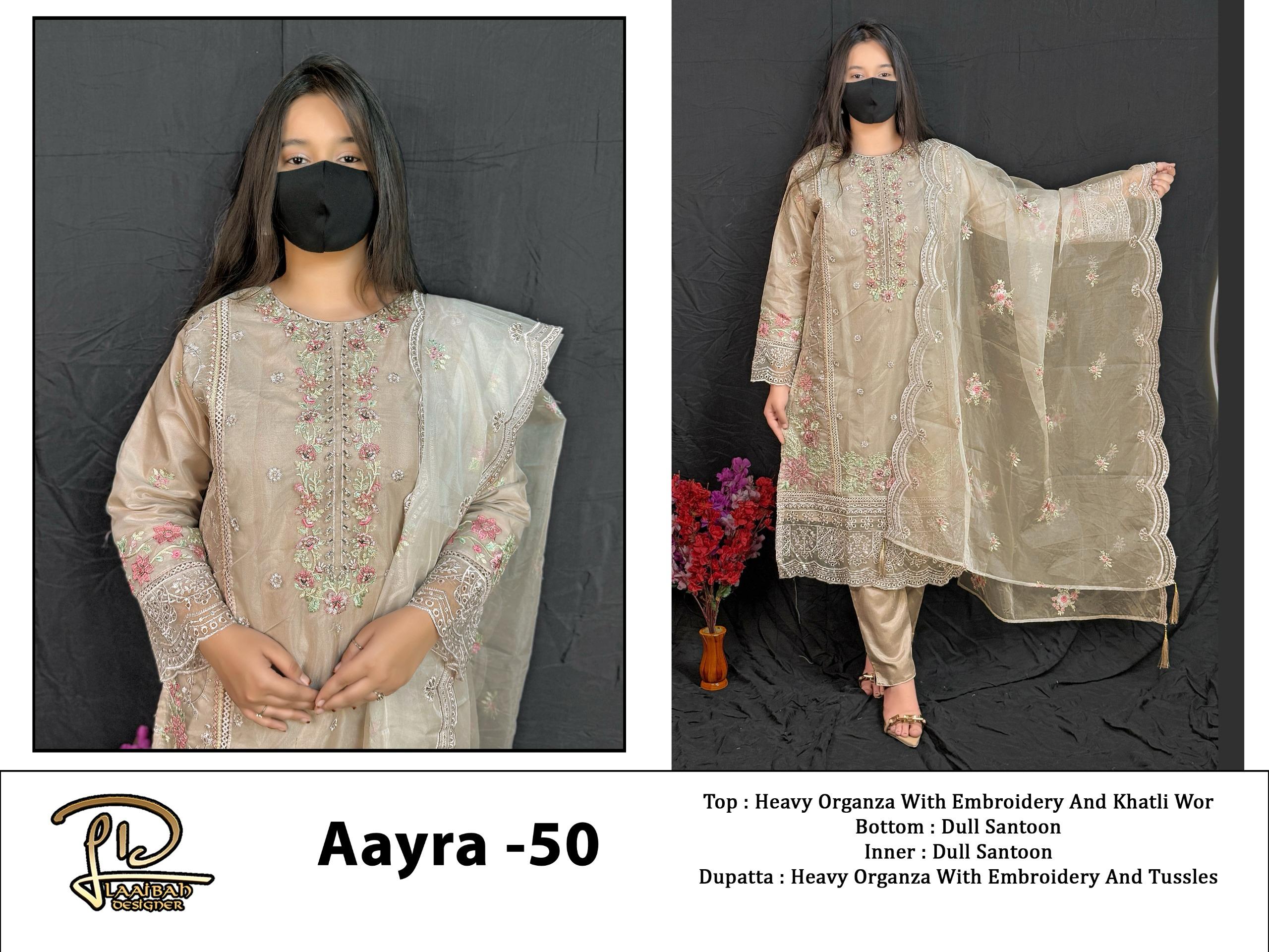 Premium Semi-Stitched Organza Suit with Hand Khatli Work - Semi Stitched