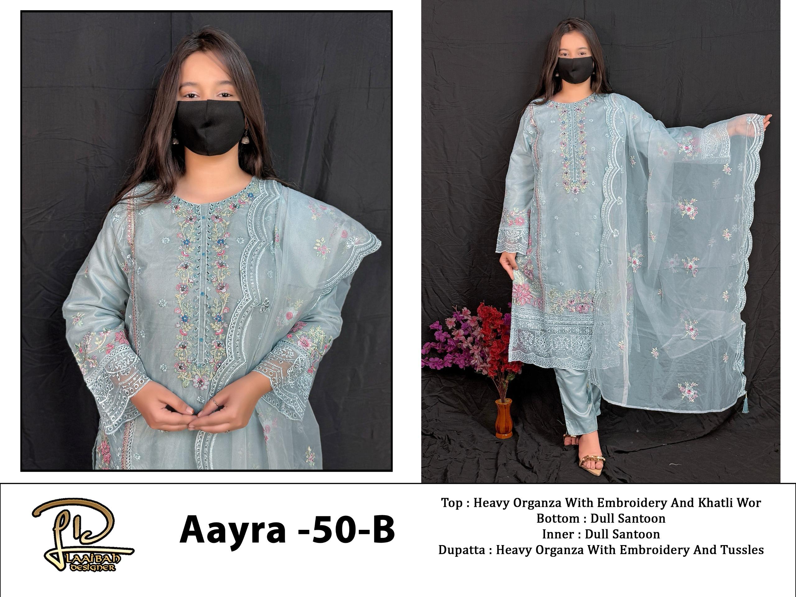 Premium Semi-Stitched Organza Suit with Hand Khatli Work - Semi Stitched