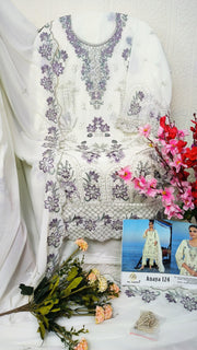 Festive Edition Semi-Stitched Suit with Premium Embroidery by Al Amra ZF