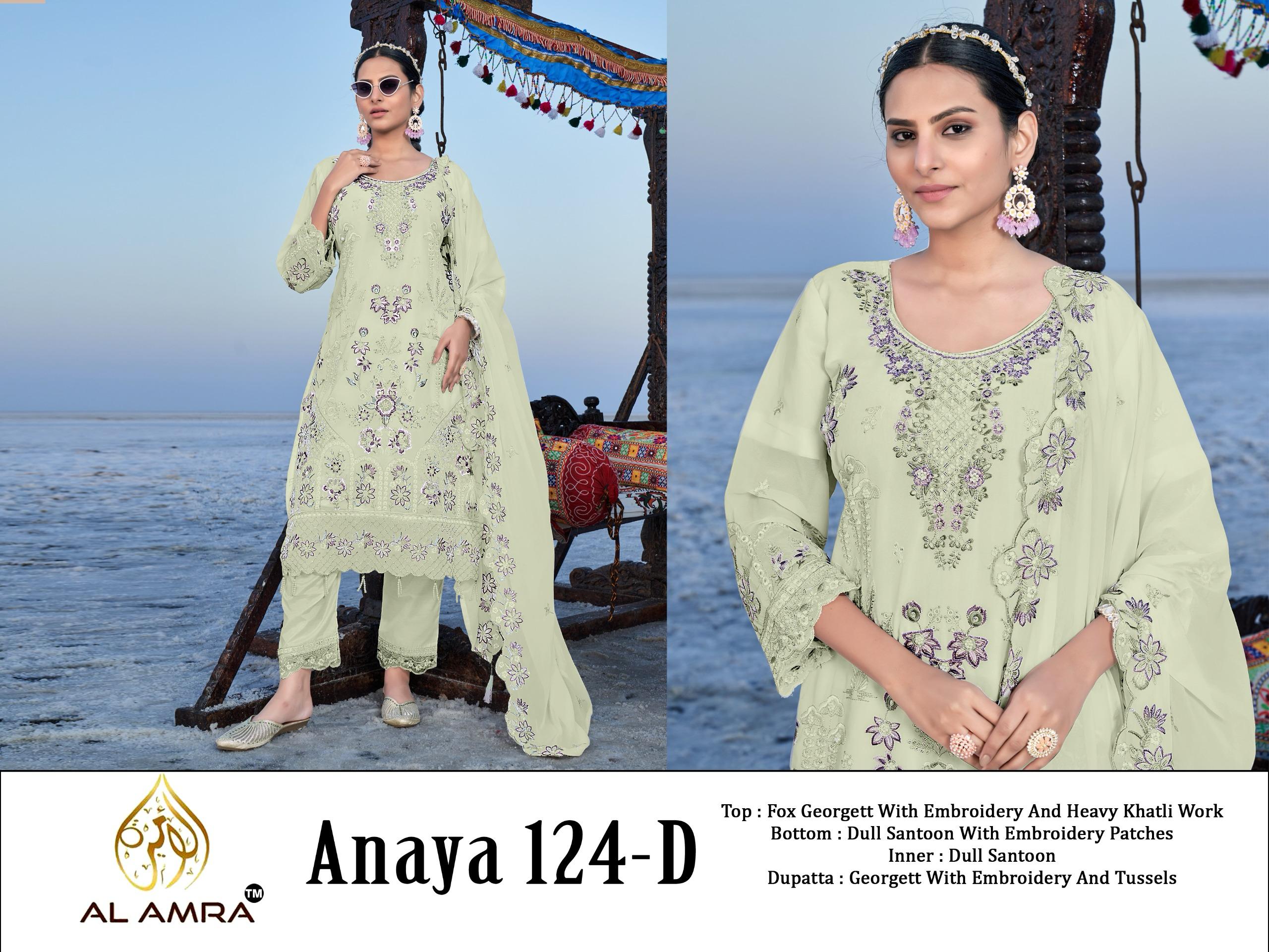 Elegant Festive Wear with Sequins & Khatli Hand Embroidery-(Semi-Stitched)