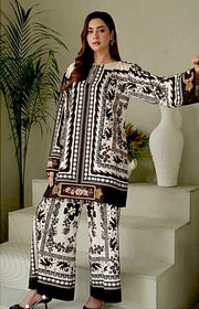 🌸 Trendy 2-Piece Digital Printed Co-Ord Set in Pure French Crepe – Ready to Wear Elegance 🌸