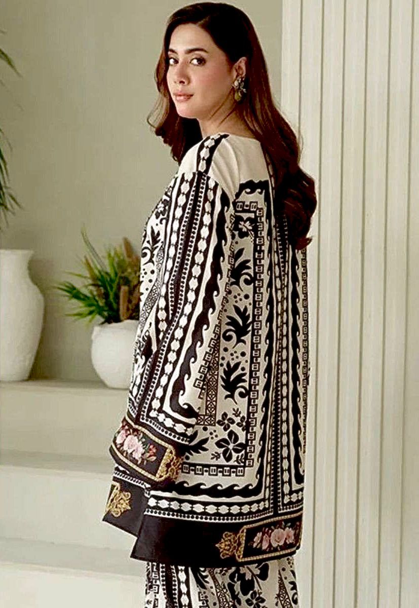 🌸 Trendy 2-Piece Digital Printed Co-Ord Set in Pure French Crepe – Ready to Wear Elegance 🌸
