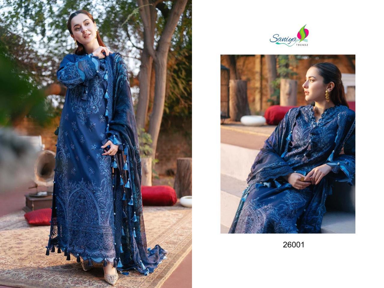 Elegant Chikankari Cotton Suit with Maslin Dupatta  ( Semi stitched )