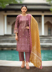 Elegant Pakistani Suits with Embroidered Detailing  ( Semi stitched )