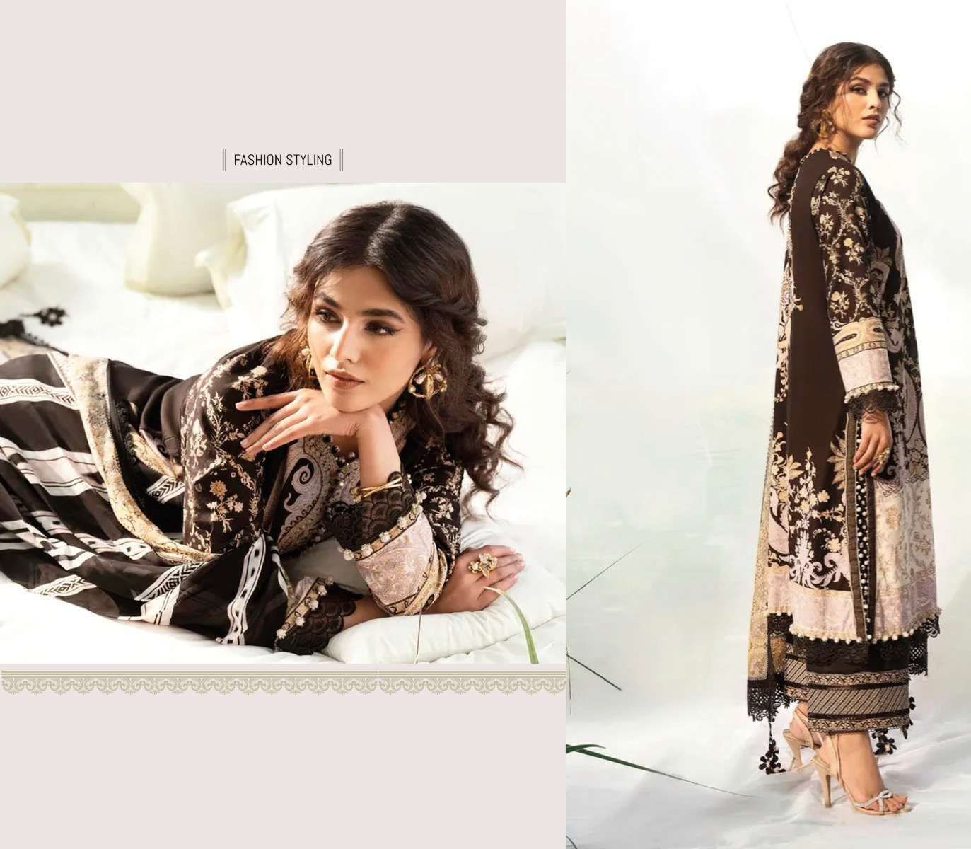 SANA SAFINAZ 0345 – Luxury Lawn Edition!  ( Semi stitched )