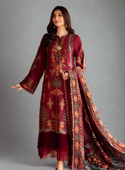 Elegant Ethnic Pakistani Lawn Set  ( Semi stitched )