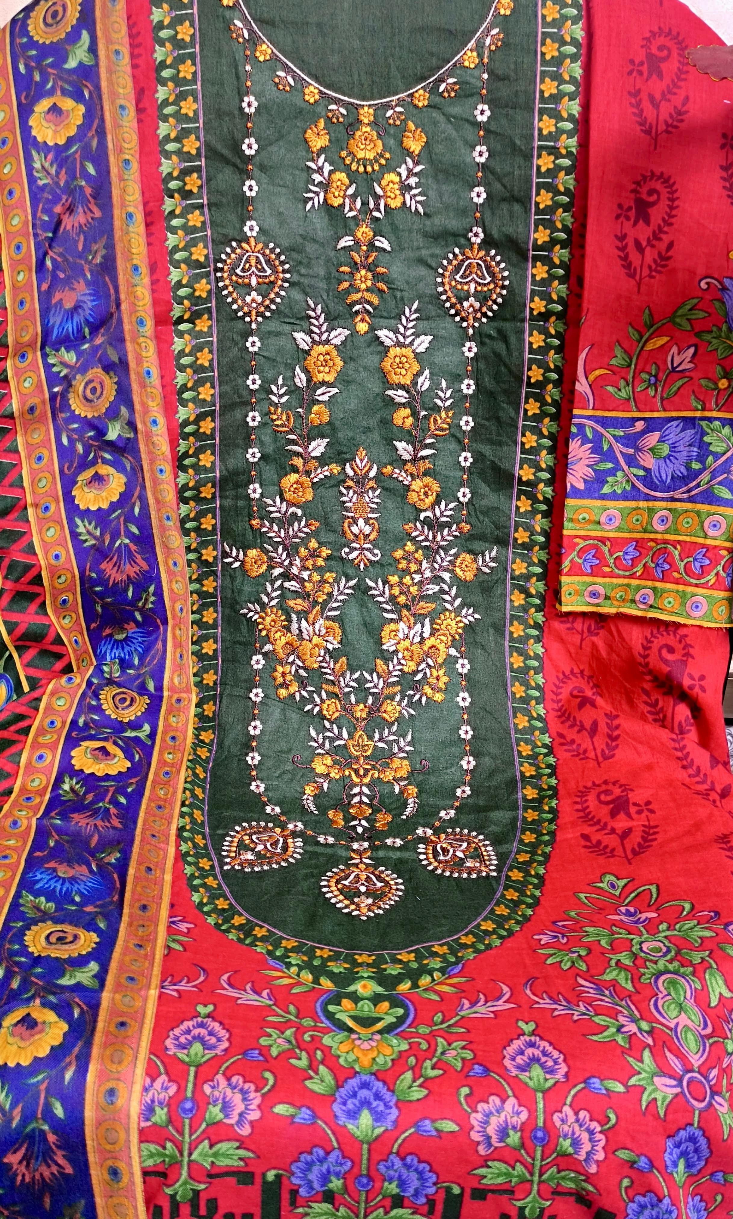 Luxury Lawn Edition – Premium Cambric Cotton Suits with Elegant Dupattas ( Semi stitched )