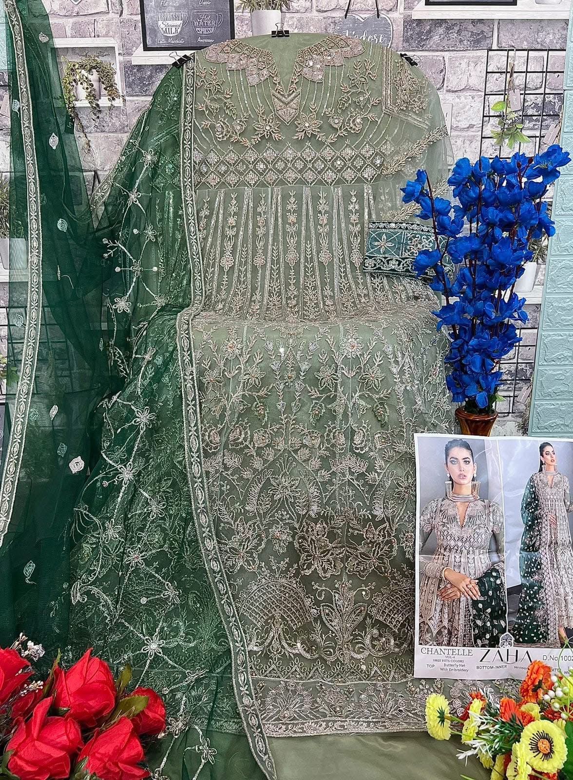 Pakistani Concept – Premium Butterfly Net Suit 💫