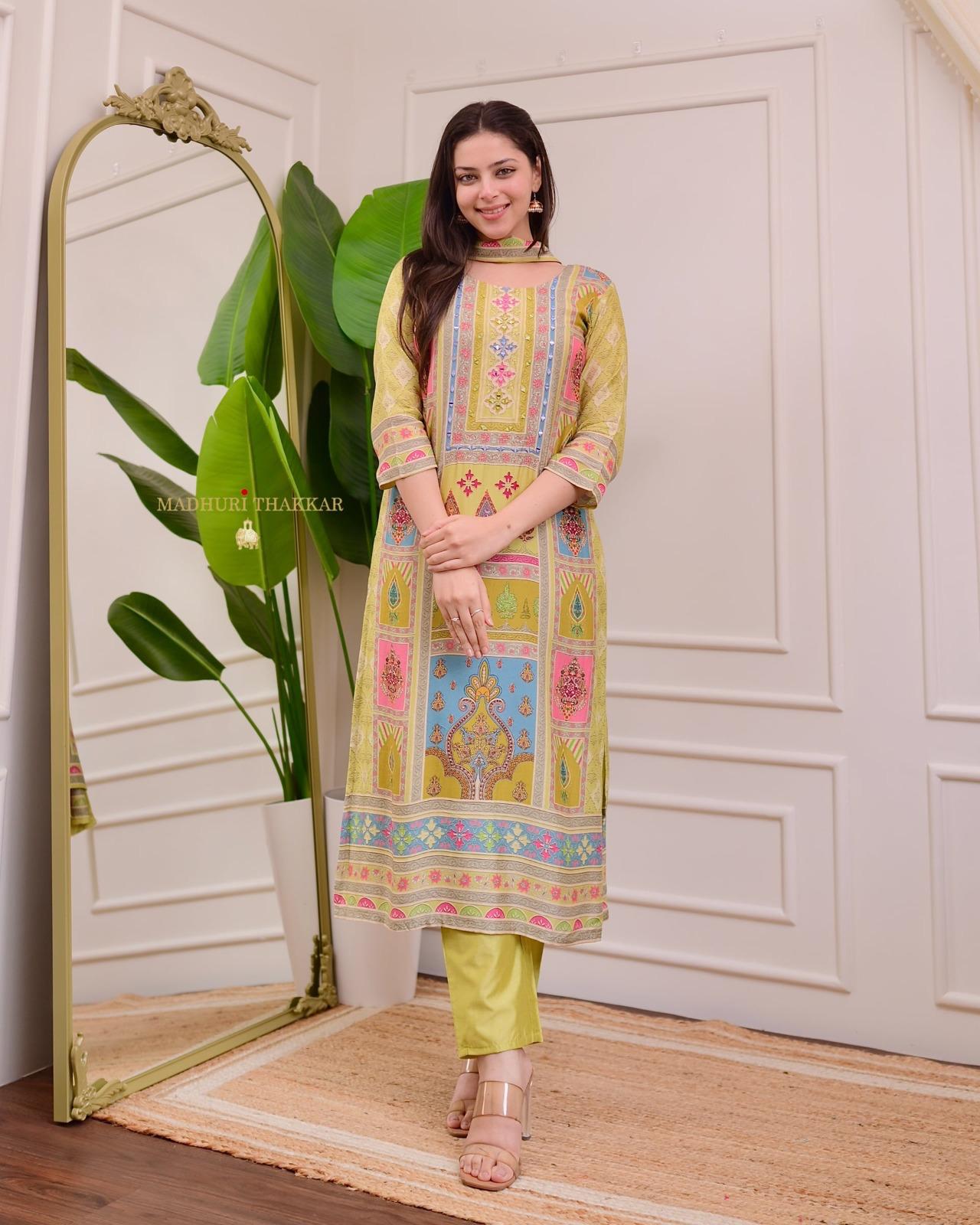 EMBROIDERED FLORAL KURTI COLLECTION- AL