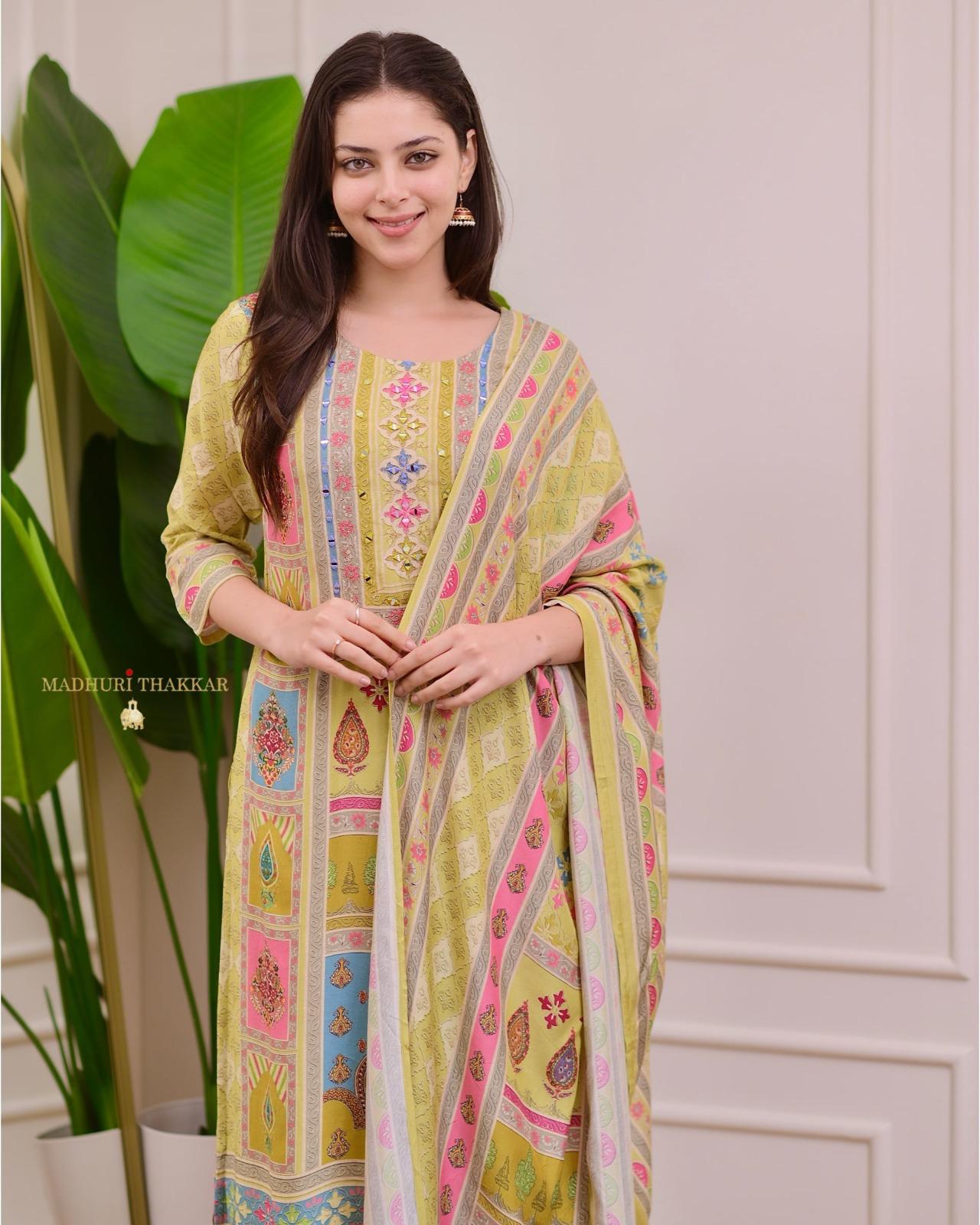EMBROIDERED FLORAL KURTI COLLECTION- AL