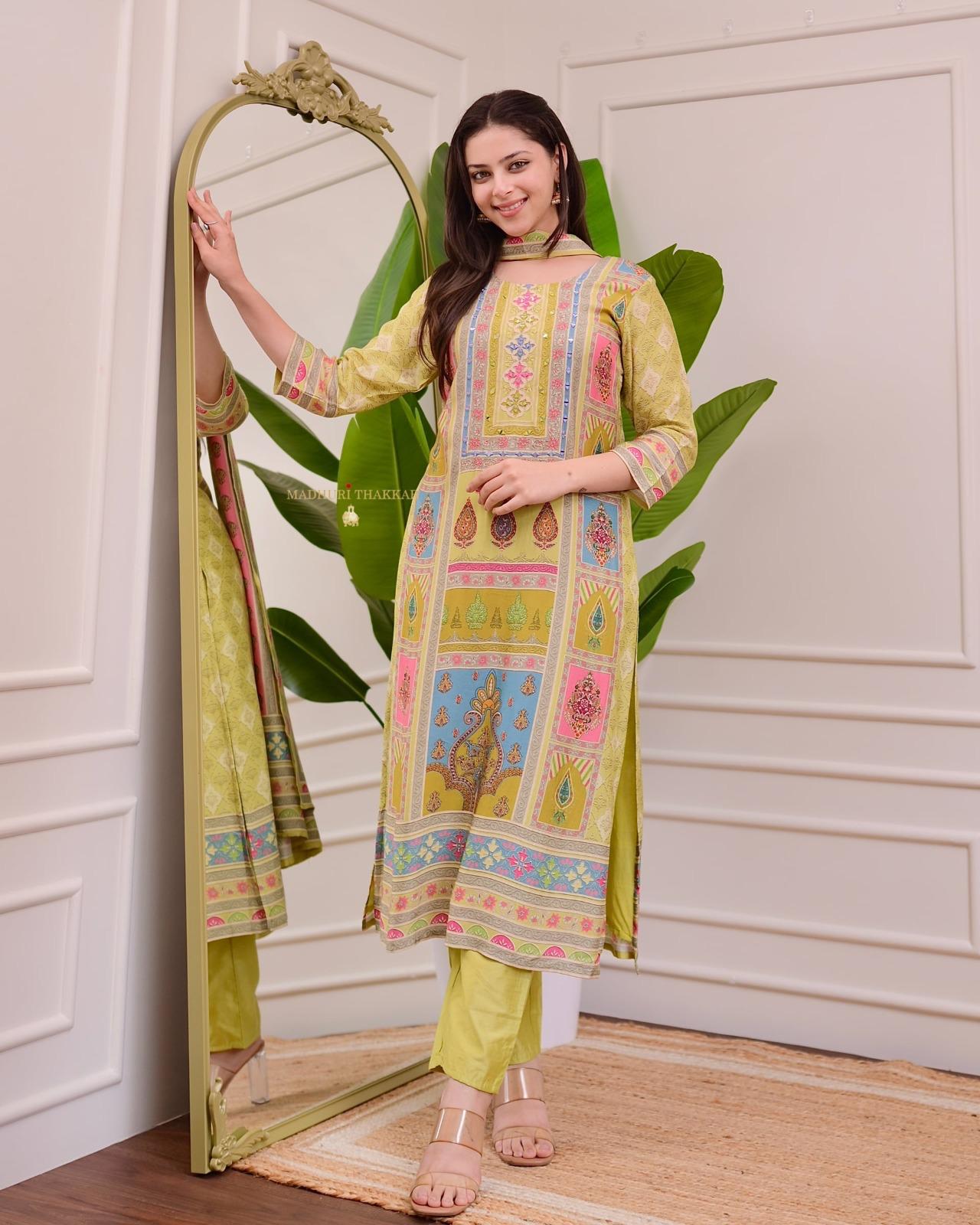 EMBROIDERED FLORAL KURTI COLLECTION- AL