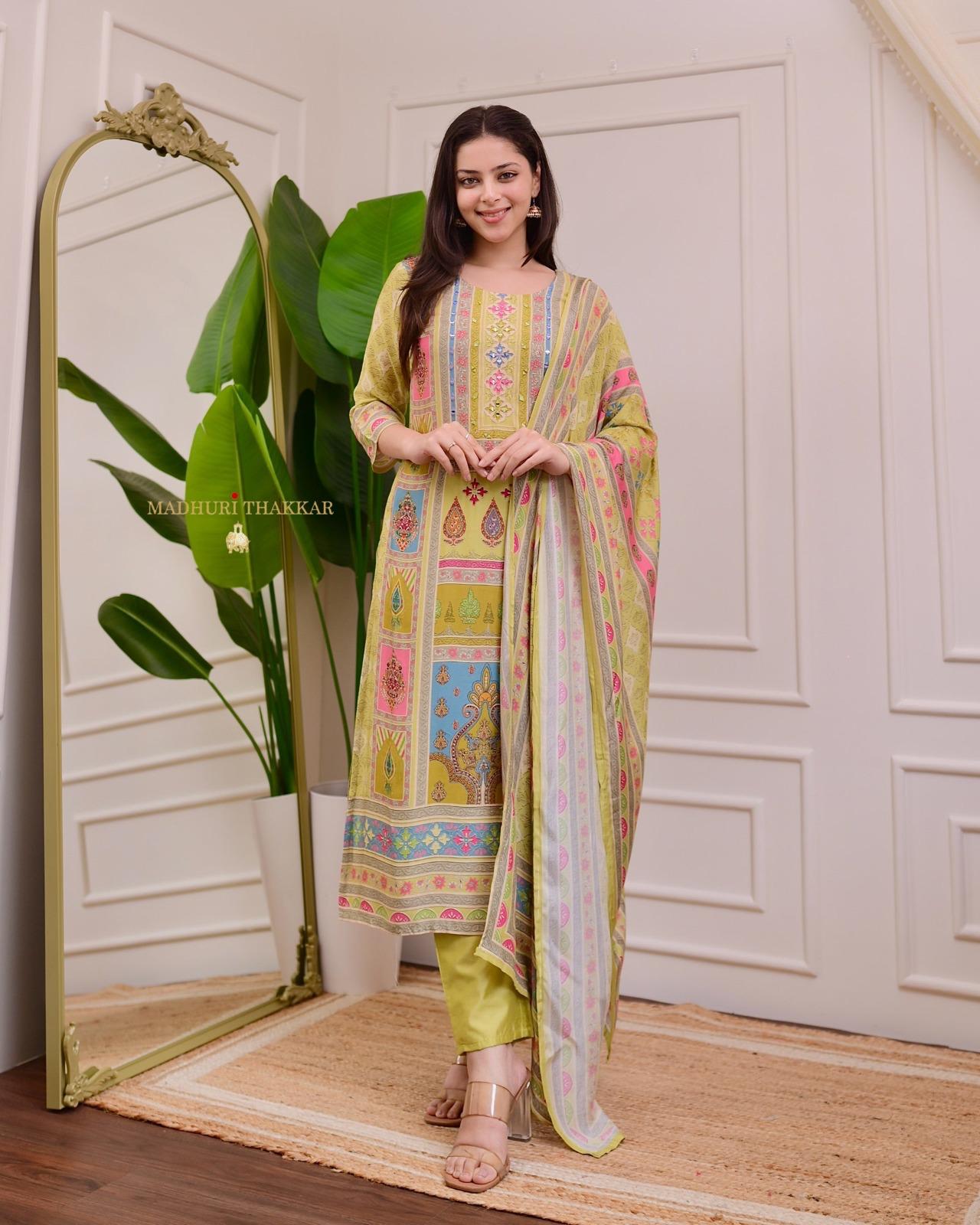 EMBROIDERED FLORAL KURTI COLLECTION- AL