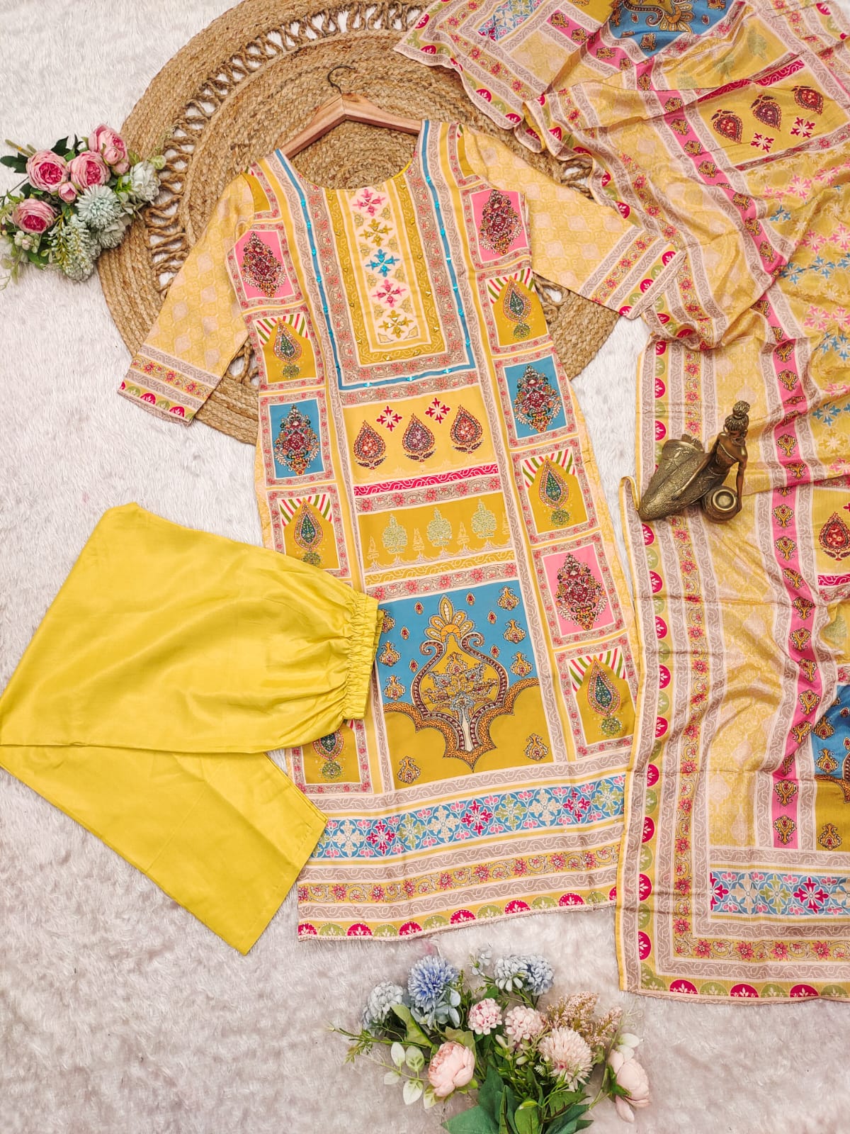 EMBROIDERED FLORAL KURTI COLLECTION- AL