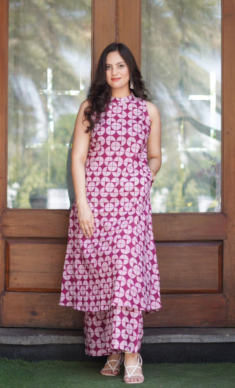 Chic Cotton A-Line Kurta Set | Comfort & Style Everyday ✨ (KF)