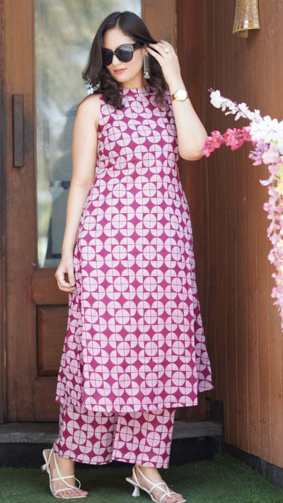 Chic Cotton A-Line Kurta Set | Comfort & Style Everyday ✨ (KF)