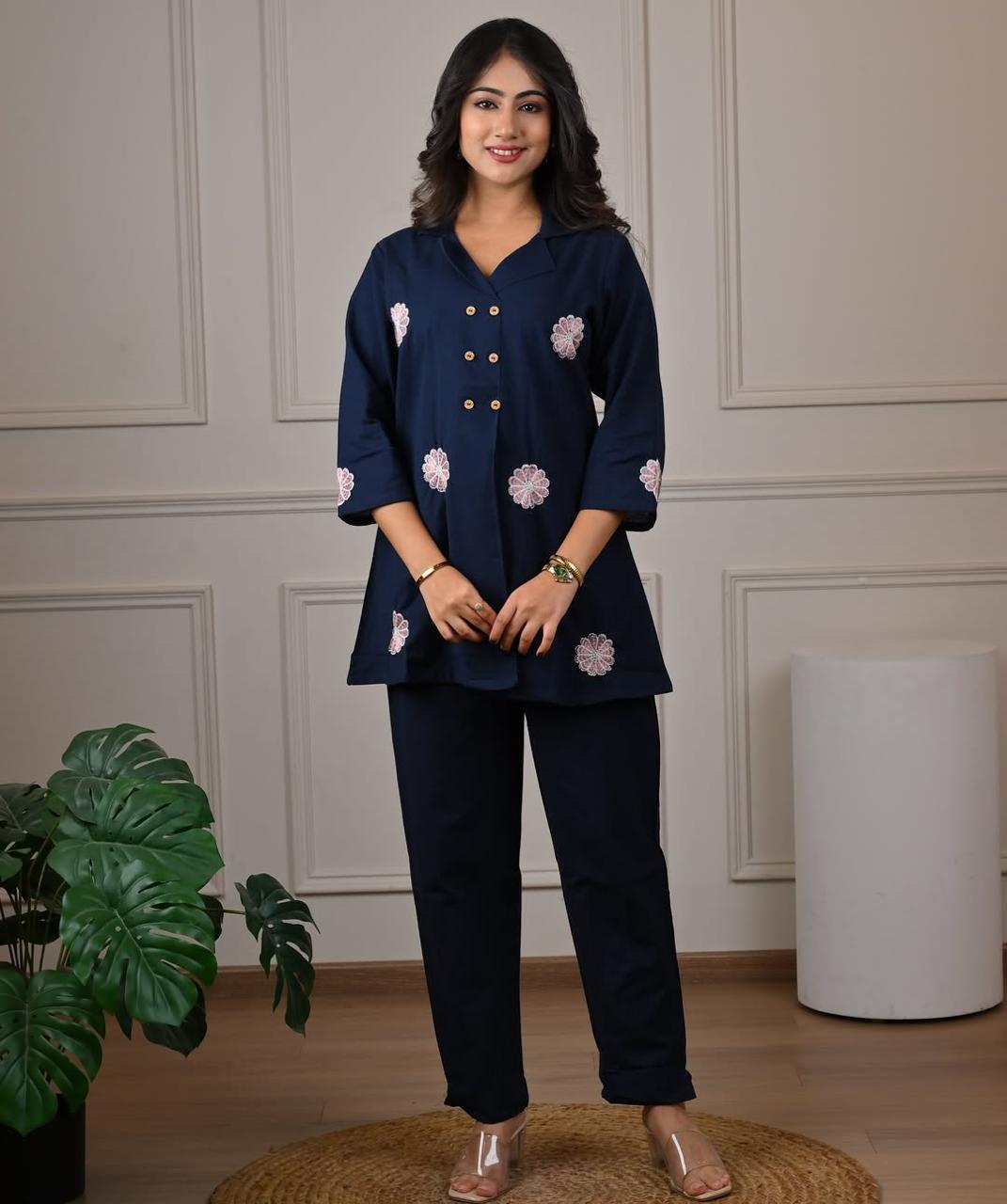 Premium Festive Cotton Slub Angrakha Cord Set | KF ✨