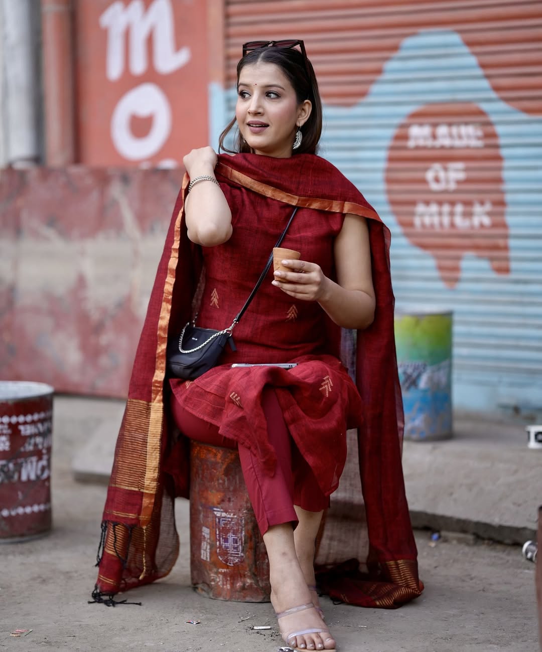 KURTI WITH LINEN DUPATTA EXCLUSIVE STYLE KF
