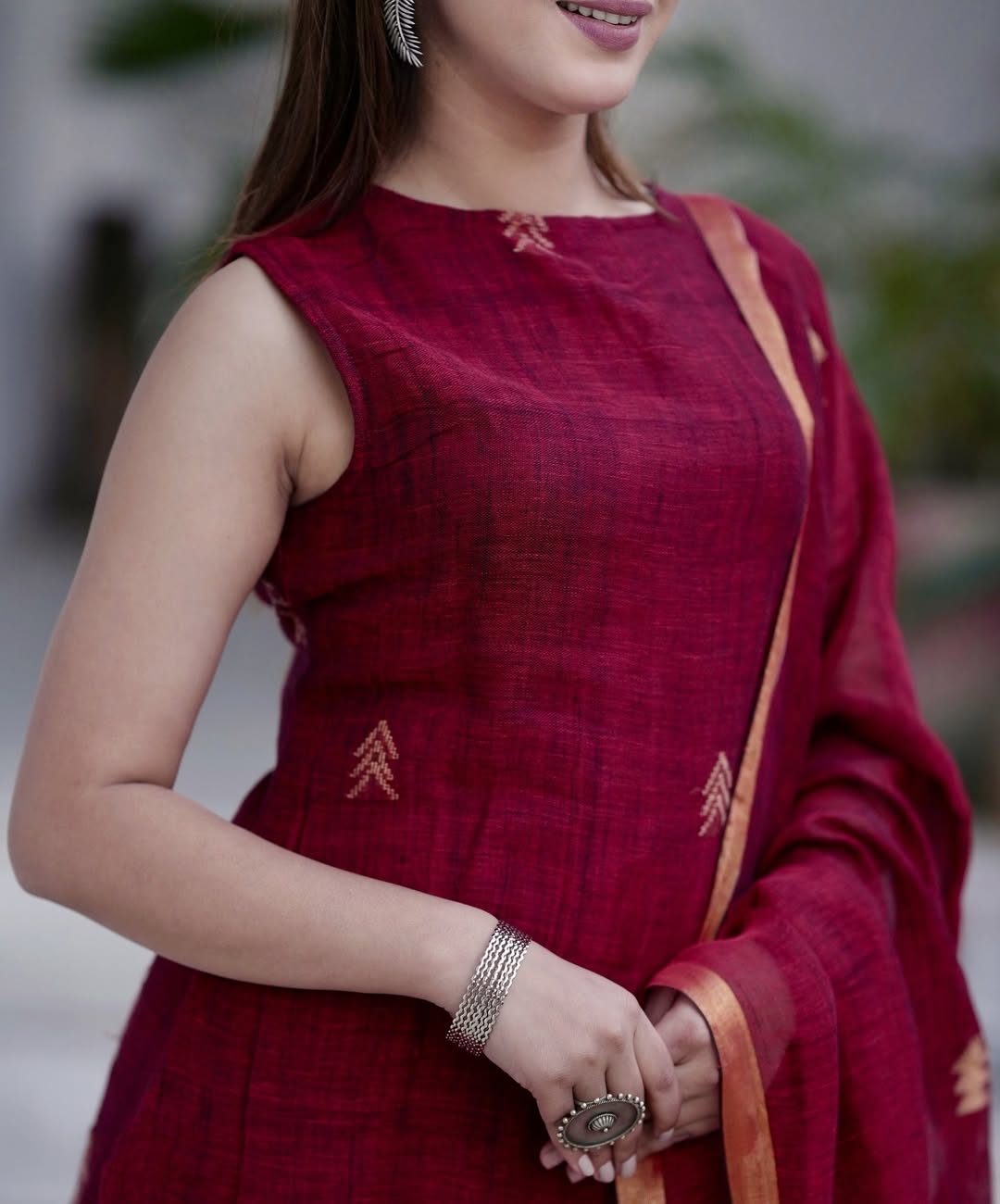 KURTI WITH LINEN DUPATTA EXCLUSIVE STYLE KF