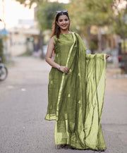 KURTI WITH LINEN DUPATTA SET KF