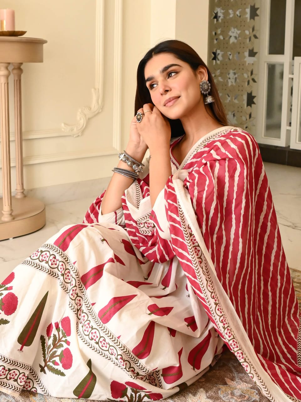 EMBROIDERY & MALMAL DUPATTA KF