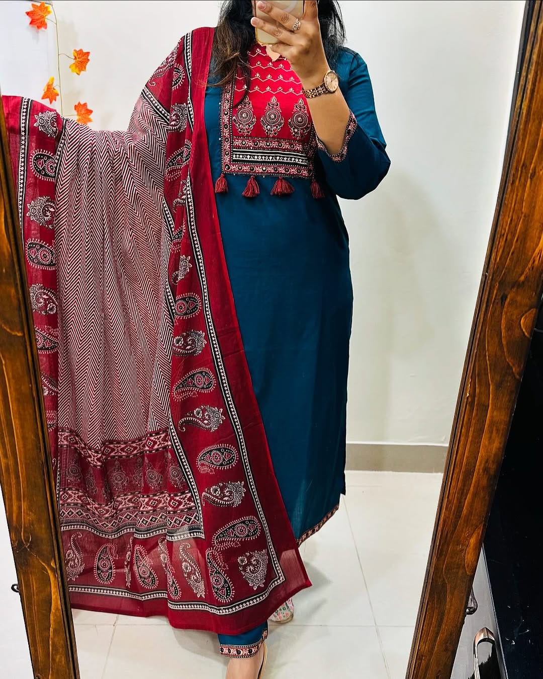 SUIT WITH EMBROIDERY & DUPATTA KF