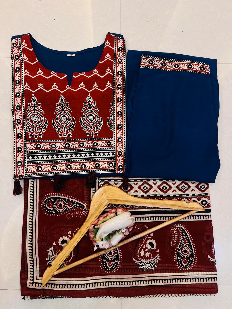 SUIT WITH EMBROIDERY & DUPATTA KF