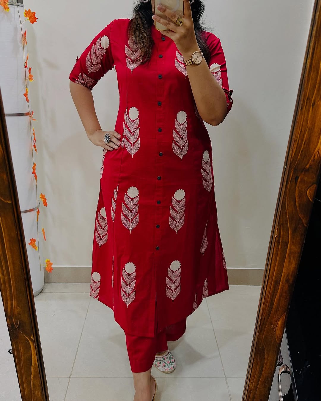 Premium Floral Fine Cotton Kurti Palazzo Set – Summer New Launch KF