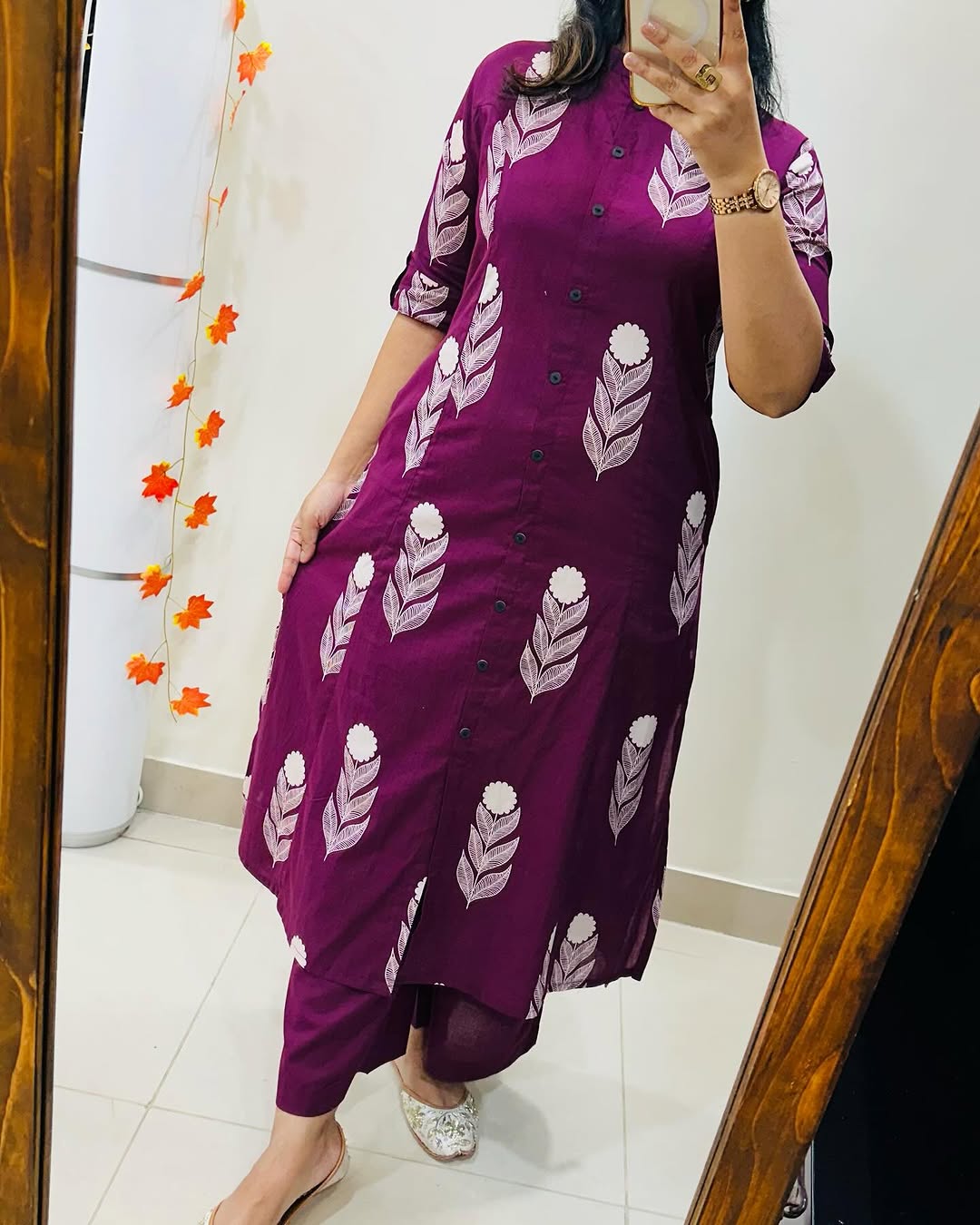 Premium Floral Fine Cotton Kurti Palazzo Set – Summer New Launch KF