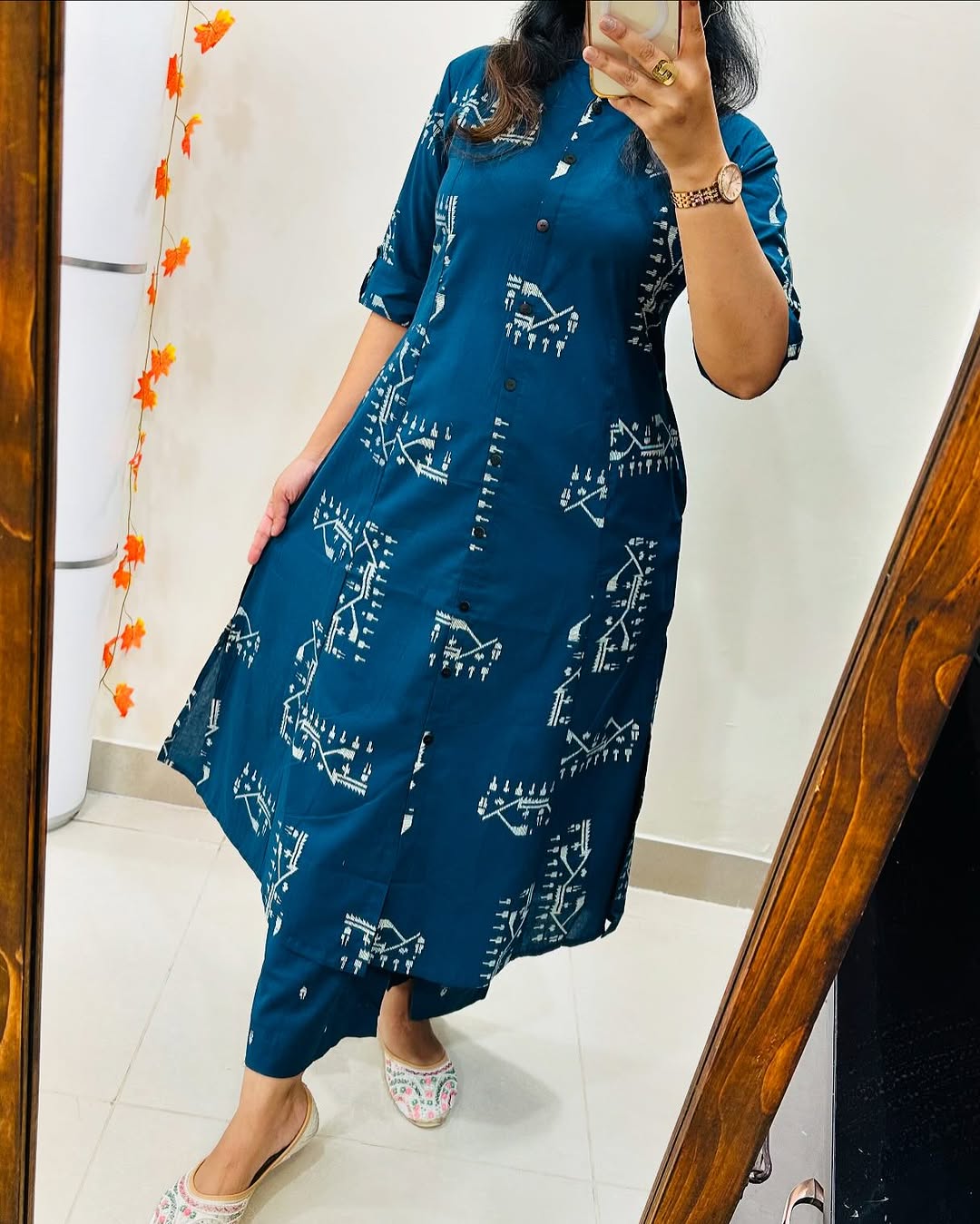 Premium Floral Fine Cotton Kurti Palazzo Co-ord Set – New Launch KF