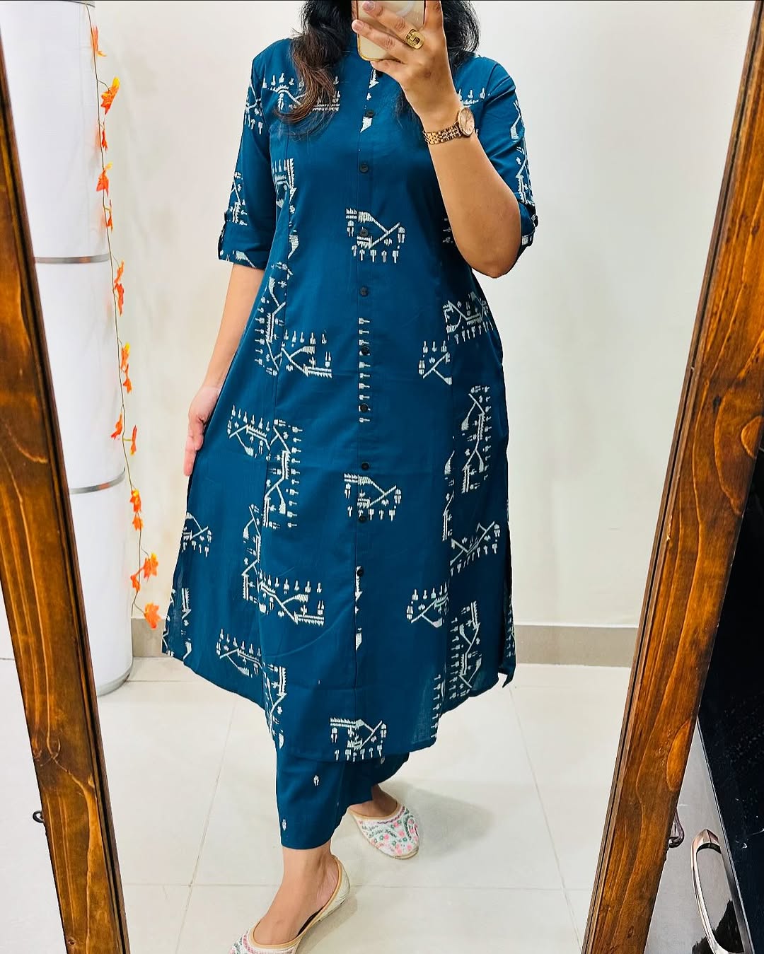 Premium Floral Fine Cotton Kurti Palazzo Co-ord Set – New Launch KF